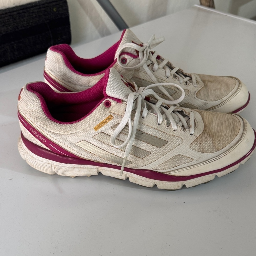 adidas Women's Cream and Magenta Athletic Shoes